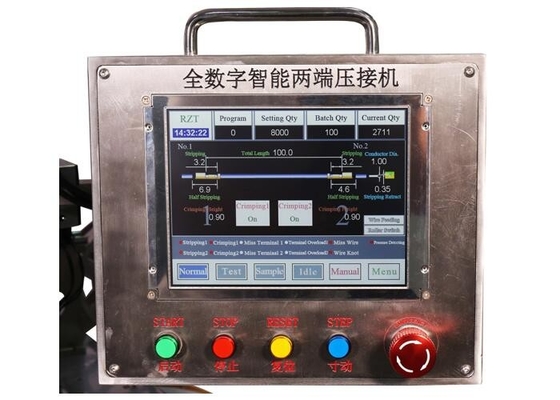 Tinggi Daya Tahan Otomatis Kawat Crimper, Mesin Crimping Logam Otomatis
